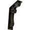 Ekena Millwork Orleans Wrought Iron Bracket, (Triple center brace), Antiqued Warm Silver 2"W x 5 1/2"D x 8"H BKTM02X05X08TOLAWS - alternate 1